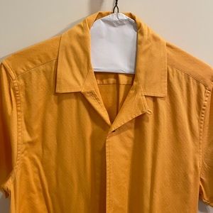 Top Man medium shortsleeved buttondown orange